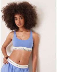 Calvin Klein - Bralette Azul Aciano Modern Cotton De - Lyst