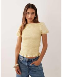 ASOS - Shirred Long Sleeve Top - Lyst