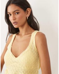 Abercrombie & Fitch - Pointelle Fluffy Cami Top - Lyst