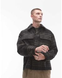 TOPMAN - Chaqueta A Cuadros Estilo Camisa Con Forro De - Lyst