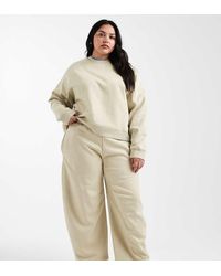 ASOS - Asos Design Curve Barrel Leg Brushback Jogger - Lyst