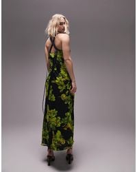 TOPSHOP - Floral Print Cami Midi Dress - Lyst