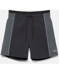 Pull&Bear - Boxer Da Bagno Neri A Pannelli - Lyst