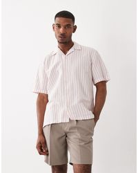SELECTED - Linen Blend Short Sleeve Shirt - Lyst