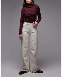 ARKET - Vaqueros Blanco Invierno De Pernera Ancha Y Talle Alto Lupine De - Lyst