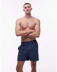 Tommy Hilfiger - Drawstring Swim Shorts With Side Logo Tape - Lyst