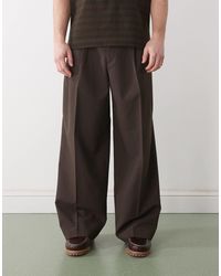 Weekday - Wide Leg Tailored Pants With Front Pleats - Lyst