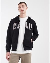 Gap - Regular Zip Up Hoodie With Chest Logo - Lyst