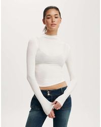 Cotton On - Base Layer Mock Neck Long Sleeve Top - Lyst