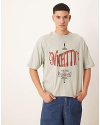 ASOS - Boxy Oversized T-shirt With Front City Graphic - Lyst