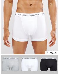 Calvin Klein - – unterhosen aus elastischer baumwolle im 3er-set - Lyst
