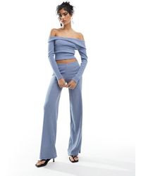 Bershka - Crinkle Flared Trousers Co-ord - Lyst