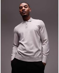 ARKET - Merino Wool Knitted Long Sleeve Polo Shirt - Lyst