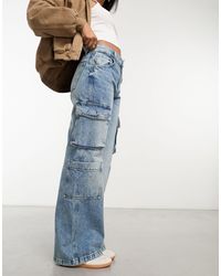 Cotton On - Cotton On Cargo Wide Leg Jeans - Lyst