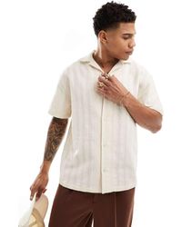 Pull&Bear - Camicia Testurizzata Écru - Lyst