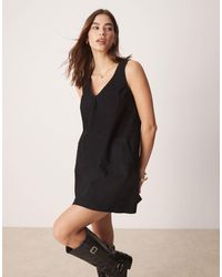ASOS - – latz-minikleid aus cord - Lyst