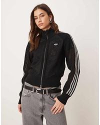 adidas Originals - Knitted Crochet Firebird Track Top - Lyst