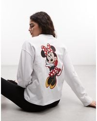 ASOS - Disney Oversized Long Sleeve T-shirt With Minnie Print - Lyst