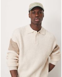 ASOS - – lässig und kastig geschnittener, gerippter polo-pullover - Lyst