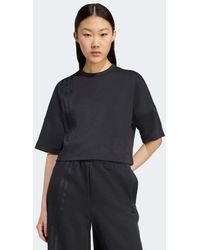 adidas Originals - Camiseta Negra Con 3 Rayas Off Placed De - Lyst