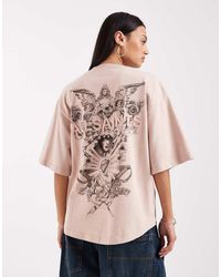 AllSaints - Covenant Back Graphic Amelie T-shirt - Lyst