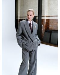 ASOS - Blazer motif pied-de-poule à épaulettes et boutonnage croisé - Lyst