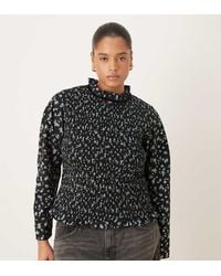 ASOS - Asos Design Curve Long Sleeve Smocked Top With Open Back - Lyst