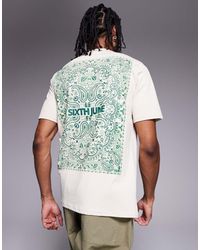 Sixth June - T-Shirt Met Bandanaprint Aan De Achterkant - Lyst