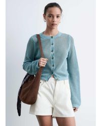 & Other Stories - Pure Cotton Crew Neck Lightweight Cardigan - Lyst