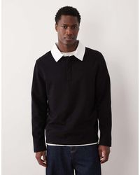 ASOS - Polo Sweatshirt Met Contrasterende Kraag - Lyst