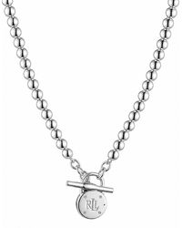 Lauren Ralph Lauren Jewellery - Lauren By Ralph Lauren Jewellery Sterling Padlock Beaded Necklace - Lyst