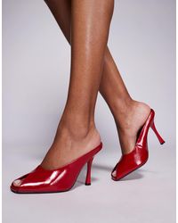River Island - Peep Toe Mule Heel - Lyst