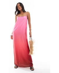 Vero Moda - – camisole-maxiträgerkleid aus satin - Lyst