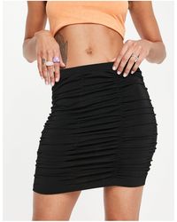 Noisy May - Ruched Mini Skirt - Lyst