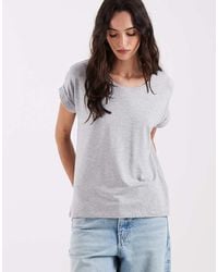 ONLY - Soft Round Neck T-shirt - Lyst