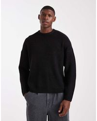 Only & Sons - Oversized Geribbelde Gebreide Visserstrui - Lyst