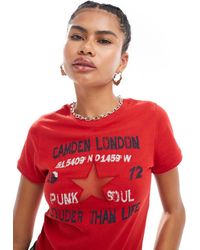 ASOS - Baby Tee With Indie Mesh Star Cut Out Graphic - Lyst