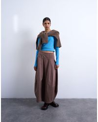 TOPSHOP - – jeans-maxirock im barrel-design - Lyst