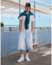 Bershka - Denim Skater Bermuda Shorts - Lyst
