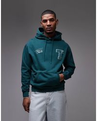 Tommy Hilfiger - Felpa Bosco Con Cappuccio E Toppe Stile College - Lyst