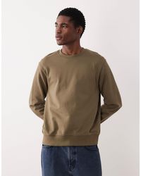 Mango - Sweat décontracté en coton - kaki - Lyst