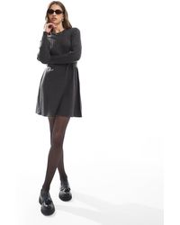 ONLY - Cable Knitted Mini Skater Dress - Lyst