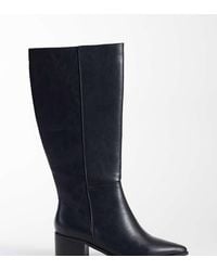 London Rebel - Jessie Refined Pointed Knee Boots - Lyst