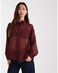 ASOS - Sheer Dobby Detail Shirt - Lyst
