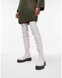 TOPSHOP - Kate Chunky Over The Knee Boots - Lyst