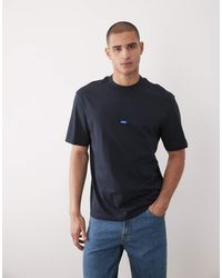 HUGO - Cotton With Back Logo Print T-Shirt - Lyst