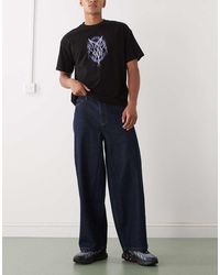 Reclaimed Vintage - baggy Wide Leg Denim Jeans - Lyst