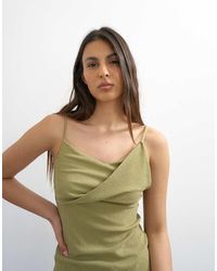 TOPSHOP - Crinkle Texture Fold Over Cami Top - Lyst