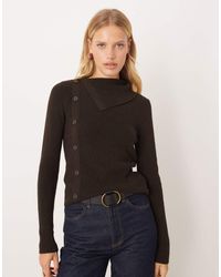 Mango - Wool Mix Button Detail Jumper - Lyst