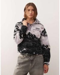 Columbia - Polar Corto Morado Con Diseño Estampado Y Media Tapeta De Botones De Presión Helvetia Ii De - Lyst